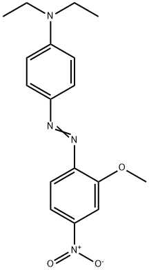 N,N-ジエチル-4-[(2-メトキシ-4-ニトロフェニル)アゾ]アニリン 化学構造式
