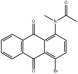 N-[(4-ブロモ-9,10-ジヒドロ-9,10-ジオキソアントラセン)-1-イル]-N-メチルアセトアミド 化学構造式