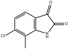 6-クロロ-7-メチル-1H-インドール-2,3-ジオン 化学構造式