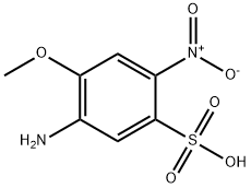 5-アミノ-4-メトキシ-2-ニトロベンゼンスルホン酸 化学構造式