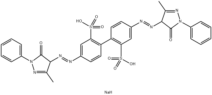4,4'-ビス[(4,5-ジヒドロ-3-メチル-5-オキソ-1-フェニル-1H-ピラゾール-4-イル)アゾ]-1,1'-ビフェニル-2,2'-ジスルホン酸二ナトリウム