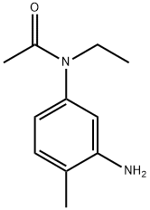 N-(3-アミノ-4-メチルフェニル)-N-エチルアセトアミド 化学構造式