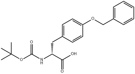 N-叔丁氧羰基-O-苄基-D-酪氨酸 结构式