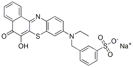 3-[[N-エチル-N-(6-ヒドロキシ-5-オキソ-5H-ベンゾ[a]フェノチアジン-9-イル)アミノ]メチル]ベンゼンスルホン酸ナトリウム 化学構造式