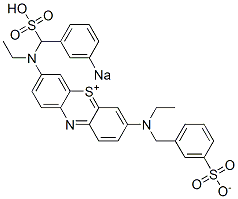3-[N-エチル-N-(3-スルホナトベンジル)アミノ]-7-[N-エチル-N-(3-ソジオスルホベンジル)アミノ]フェノチアジン-5-イウム 化学構造式