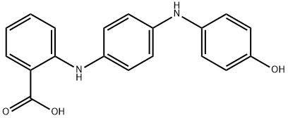 2-[[4-[(4-ヒドロキシフェニル)アミノ]フェニル]アミノ]安息香酸 化学構造式