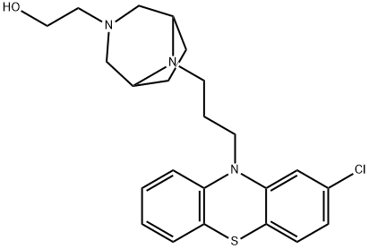 8-[3-(2-Chloro-10H-phenothiazin-10-yl)propyl]-3,8-diazabicyclo[3.2.1]octane-3-ethanol Struktur