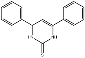4,6-ジフェニル-1,2,3,4-テトラヒドロピリミジン-2-チオン 化学構造式