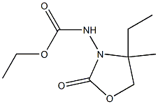 Carbamic acid, (4-ethyl-4-methyl-2-oxo-3-oxazolidinyl)-, ethyl ester, (-)- (9CI) Struktur