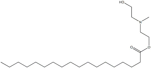 Octadecanoic acid 2-[(2-hydroxyethyl)methylamino]ethyl ester Structure