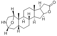 1α,4α-Epoxy-16β-hydroxy-3-aza-A-homo-5β-pregnan-21-oic acid γ-lactone Structure