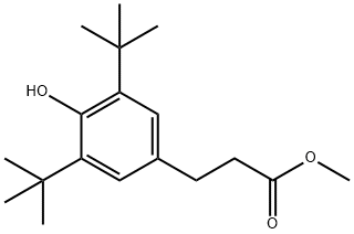 Methyl 3-(3,5-di-tert-butyl-4-hydroxyphenyl)propionate Struktur