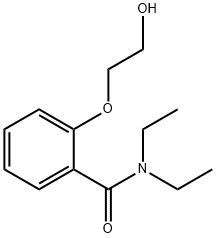N,N-ジエチル-o-(β-ヒドロキシエトキシ)ベンズアミド 化学構造式
