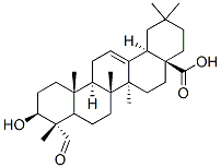 (3beta,4alpha)-3-hydroxy-23-oxoolean-12-en-28-oic acid Struktur
