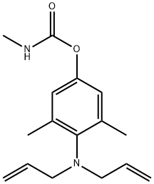 メチルカルバミド酸4-(ジアリルアミノ)-3,5-ジメチルフェニル 化学構造式