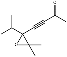 4-(3,3-ジメチル-2-イソプロピルオキシラニル)-3-ブチン-2-オン 化学構造式