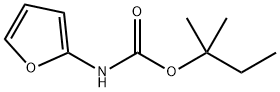 N-(2-フラニル)カルバミン酸tert-ペンチル 化学構造式
