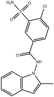 INDAPAMIDE RELATED COMPOUND A (50 MG) (4-CHLORO-N-(2-METHYL-INDOL-1-YL)-3-SULFAMOYLBEN-ZAMIDE) (AS) Structure