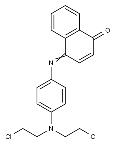 4-[p-ビス(2-クロロエチル)アミノフェニル]アミノ-1(4H)-ナフタレノン 化学構造式