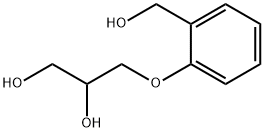 3-[o-(ヒドロキシメチル)フェノキシ]-1,2-プロパンジオール 化学構造式