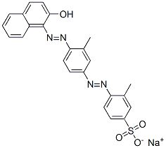 4-[[4-[(2-Hydroxy-1-naphthalenyl)azo]-3-methylphenyl]azo]-3-methylbenzenesulfonic acid sodium salt Structure