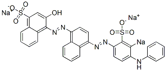 3-Hydroxy-4-[[4-[(4-phenylamino-3-sodiosulfophenyl)azo]-1-naphthalenyl]azo]naphthalene-1-sulfonic acid sodium salt Struktur