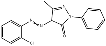 4-[(2-クロロフェニル)アゾ]-2,4-ジヒドロ-5-メチル-2-フェニル-3H-ピラゾール-3-オン 化学構造式