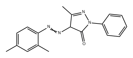 4-[(2,4-Dimethylphenyl)azo]-2,4-dihydro-5-methyl-2-phenyl-3H-pyrazol-3-one Structure