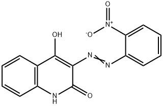 4-hydroxy-3-[(2-nitrophenyl)azo]-2-quinolone, 6407-81-4, 结构式