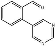 2-ピリミジン-5-イルベンズアルデヒド 化学構造式