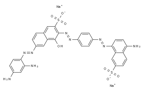 disodium 3-[[4-[(4-amino-7-sulphonatonaphthyl)azo]phenyl]azo]-6-[(2,4-diaminophenyl)azo]-4-hydroxynaphthalene-2-sulphonate 结构式