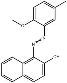 1-[(2-メトキシ-5-メチルフェニル)アゾ]-2-ナフトール 化学構造式