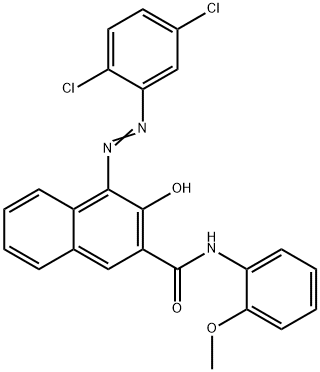4-[(2,5-ジクロロフェニル)アゾ]-3-ヒドロキシ-N-(2-メトキシフェニル)-2-ナフタレンカルボアミド 化学構造式