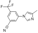 3-(4-甲基-1H-咪唑-1-基)-5-(三氟甲基)苯甲腈 结构式