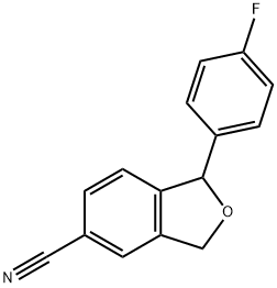 5-氰基-1-(4-氟苯基)-1,3-二氢化-异苯并呋喃 结构式