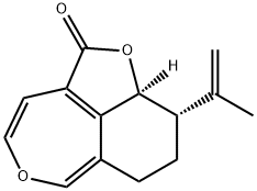 (9S,9aS)-7,8,9,9a-テトラヒドロ-9-(1-メチルビニル)-2H-フロ[4,3,2-ef][2]ベンゾオキセピン-2-オン 化学構造式