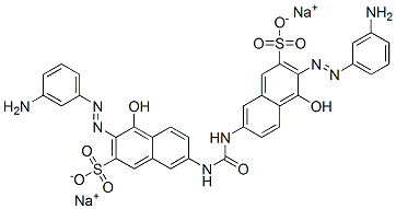 disodium 7,7'-(carbonyldiimino)bis[3-[(3-aminophenyl)azo]-4-hydroxynaphthalene-2-sulphonate]  Struktur