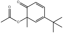 6-アセトキシ-4-tert-ブチル-6-メチル-2,4-シクロヘキサジエン-1-オン 化学構造式