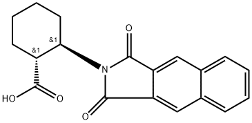 (1R,2R)-2-(萘-2,3-二甲酰亚胺基)环己甲酸 结构式