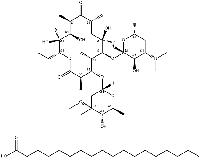 エリスロマイシン·ステアリン酸 化学構造式