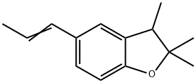 2,3-Dihydro-2,2,3-trimethyl-5-(1-propenyl)benzofuran Struktur