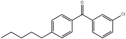 3-クロロ-4'-N-ペンチルベンゾフェノン 化学構造式