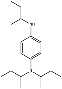 N,N,N'-tris(1-methylpropyl)benzene-1,4-diamine 结构式