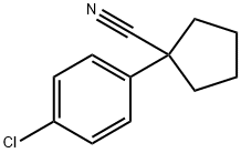 1-(4-クロロフェニル)シクロペンタンカルボニトリル 化学構造式