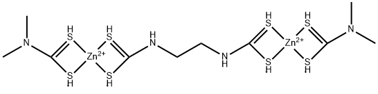 エチレンビス(ジチオカルバミド酸)ビス[ジメチルチオカルバモイルチオ亜鉛] 化学構造式