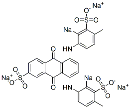 5,8-Bis[(4-methyl-2-sodiosulfophenyl)amino]-9,10-dihydro-9,10-dioxoanthracene-2-sulfonic acid sodium salt 结构式