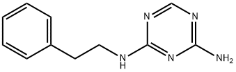 N-フェネチル-1,3,5-トリアジン-2,4-ジアミン 化学構造式