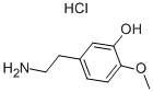 3-HYDROXY-4-METHOXYPHENETHYLAMINE HYDROCHLORIDE Structure