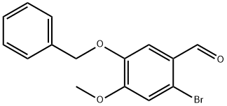 2-溴-4-甲氧基-5-苄氧基苯甲醛, 6451-86-1, 结构式