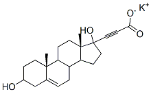 Androst-5-ene-3,17-diol-17-propiolic acid potassium salt Struktur